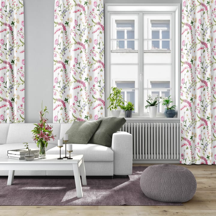 Trädgårdsblom tekstil - Rosa - Arvidssons Textil