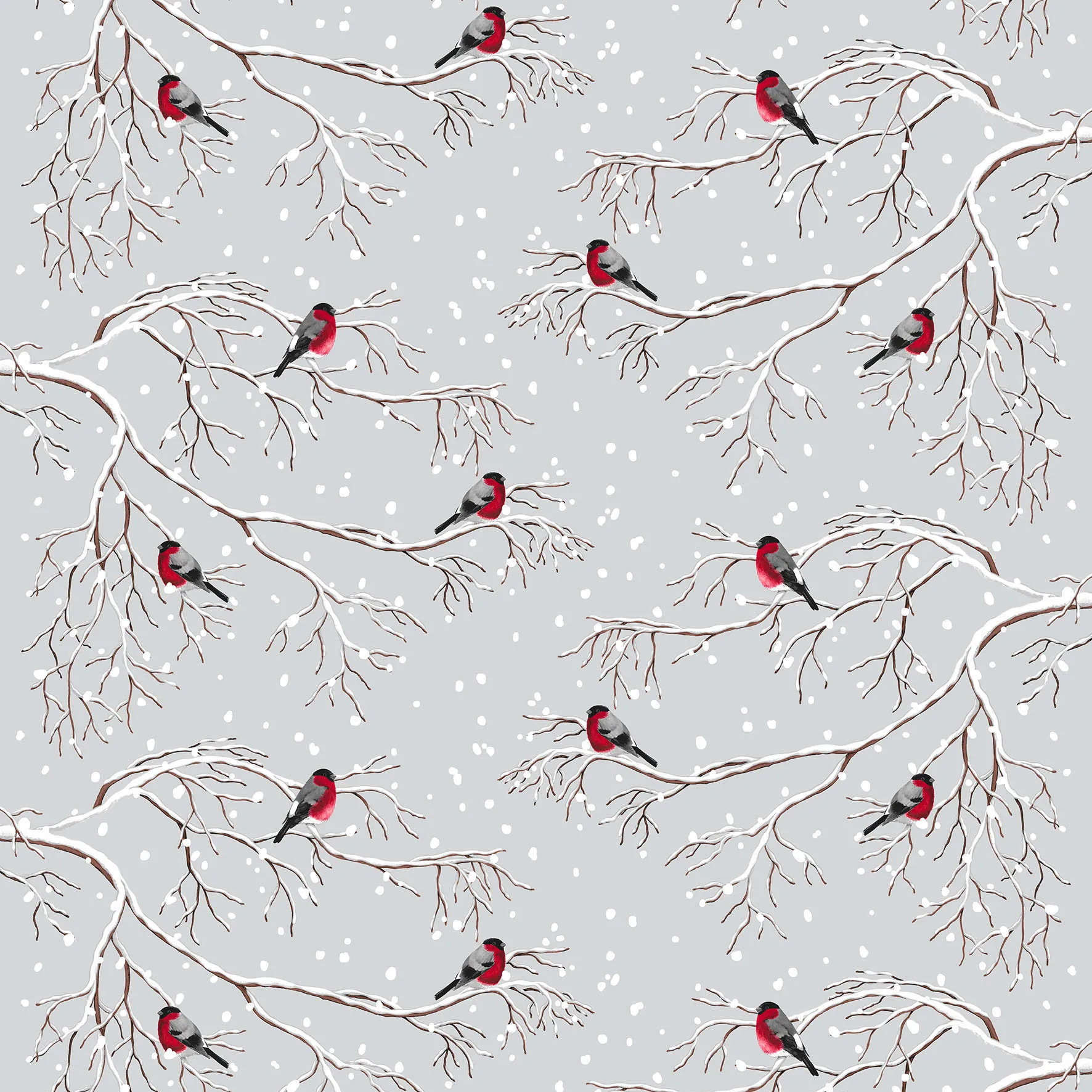 Vinterland stoff, Grå Arvidssons Textil