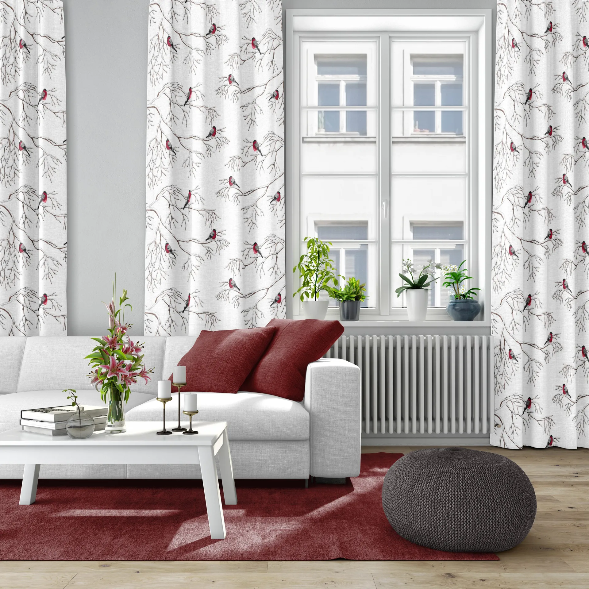 Vinterland stoff, Off white Arvidssons Textil