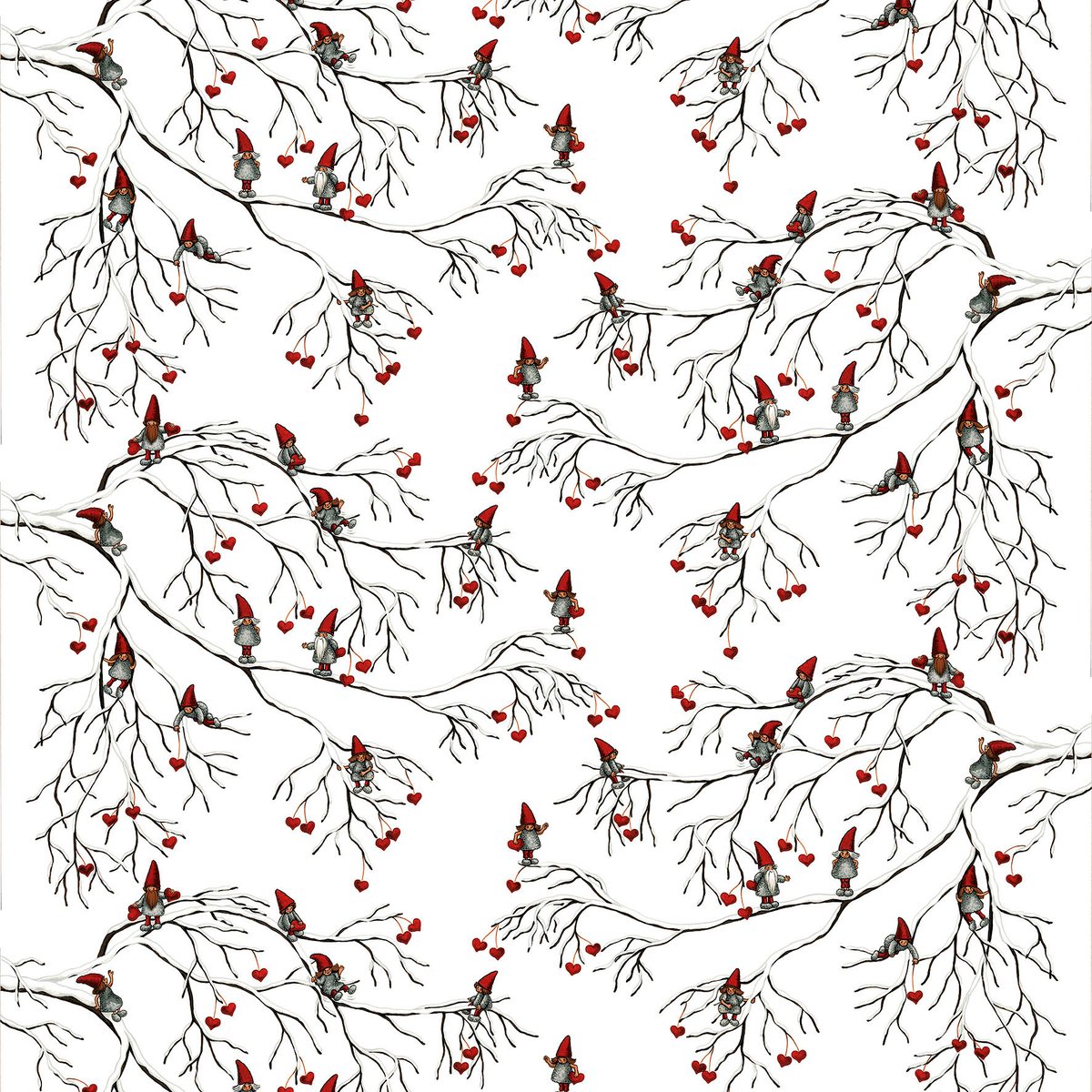Bilde av Arvidssons Textil Vinterleik stoff hvit