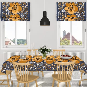 Viveika voksduk - Orange-blå - Arvidssons Textil