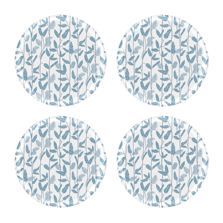 Åry Home Mougli Blue glassbrikke Ø 11 cm 4-pakning Blue-white