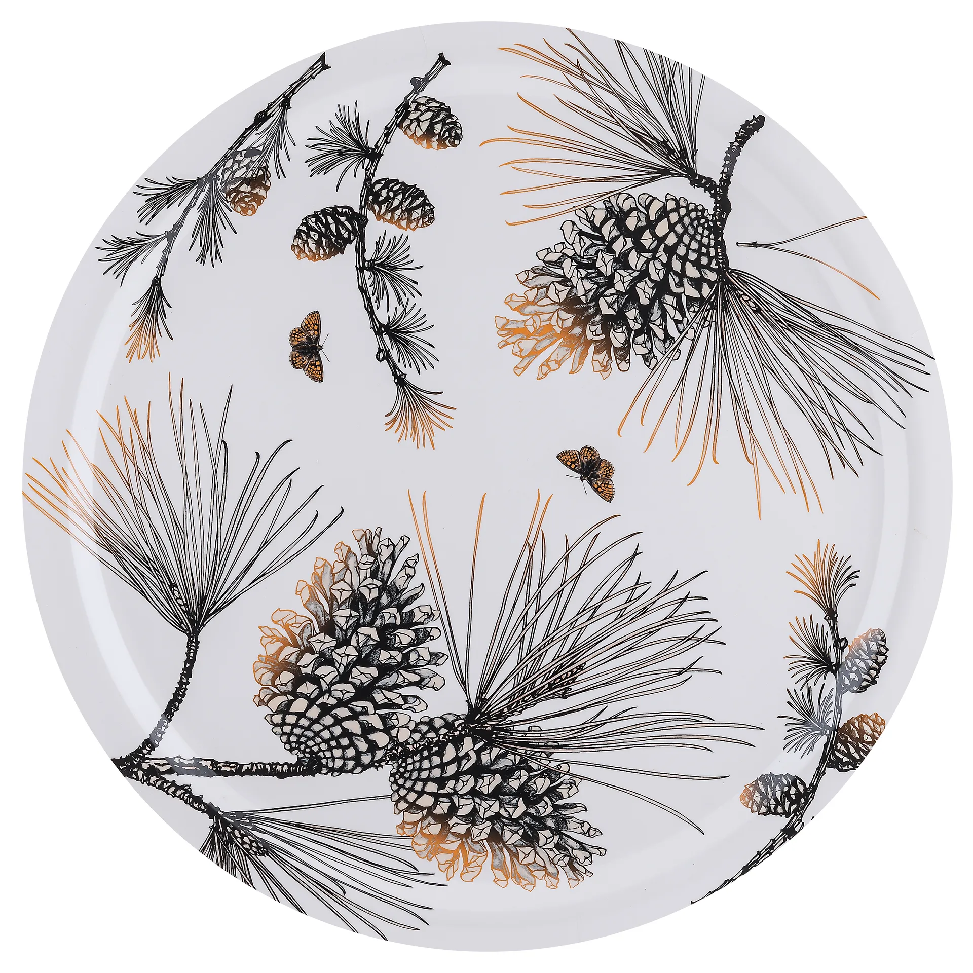 Pine Cone brikke Ø 49 cm, Cotton white Åry Home