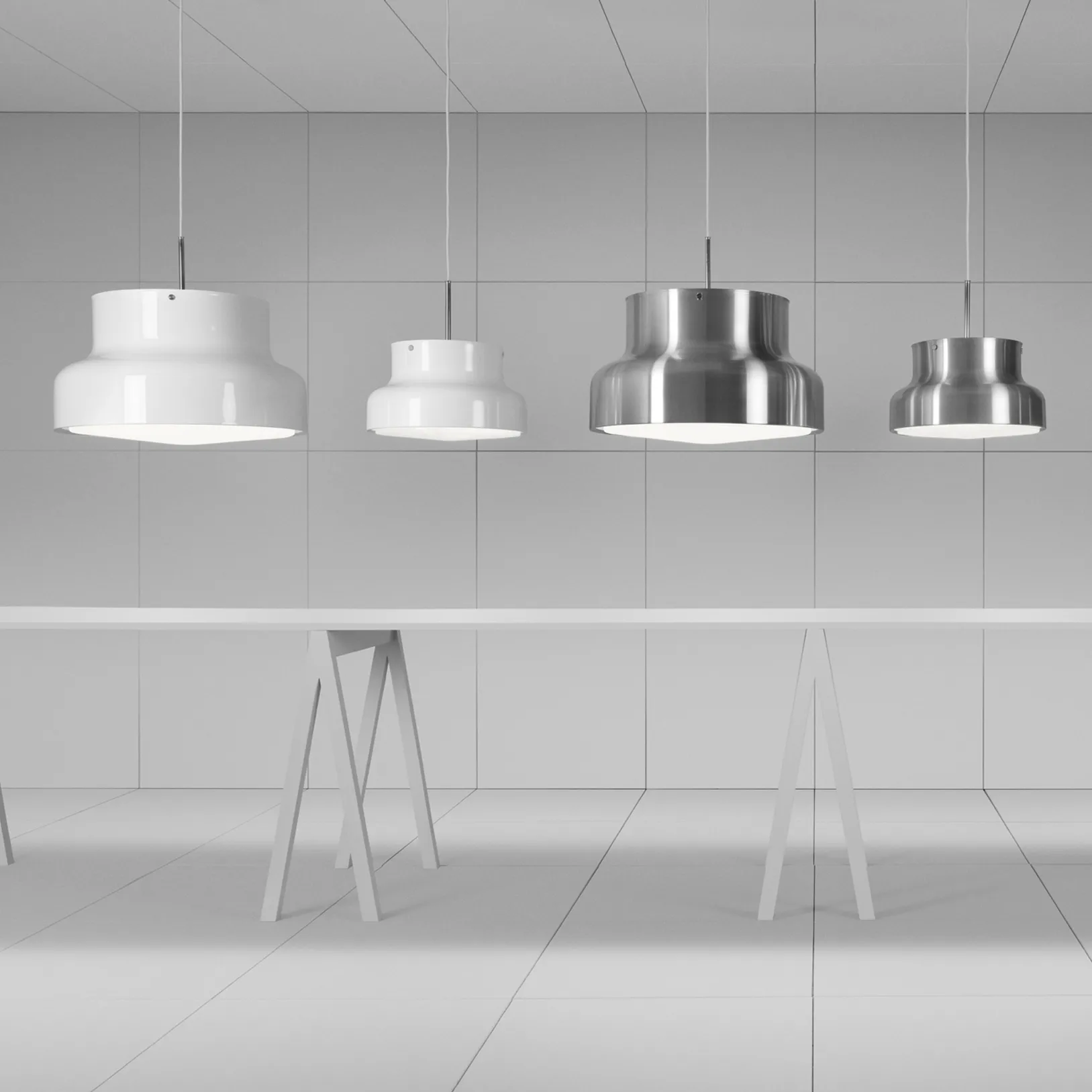 Bumling lampe stor 600 mm, Hvit-opalglass Ateljé Lyktan