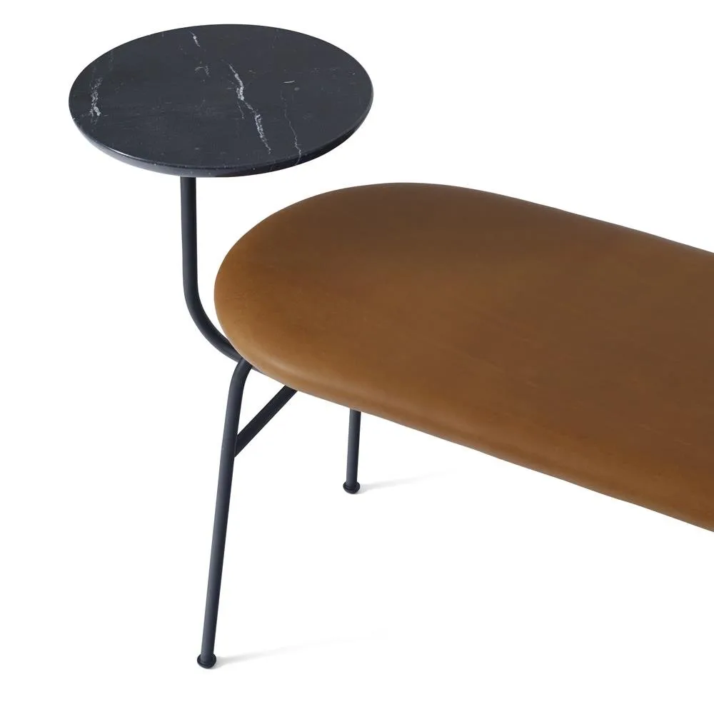 Afteroom benk, svart-cognac Audo Copenhagen