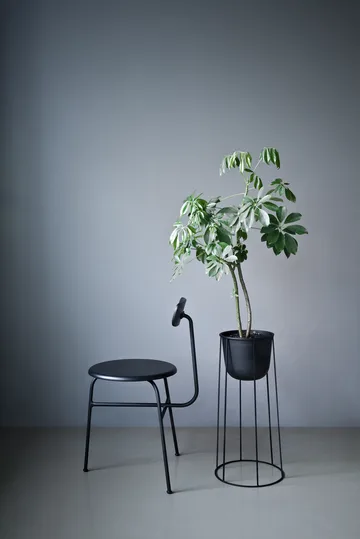 Afteroom stol lær 4 ben - svart-svart - Audo Copenhagen