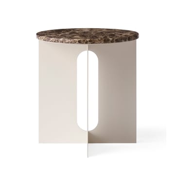 Androgyne bordsskive til sidebord Ø42 cm - Brun emperador - Audo Copenhagen