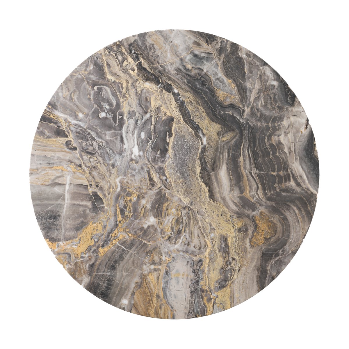 Bilde av Audo Copenhagen Androgyne bordsskive til sidebord Ø65 cm Grey galaxy