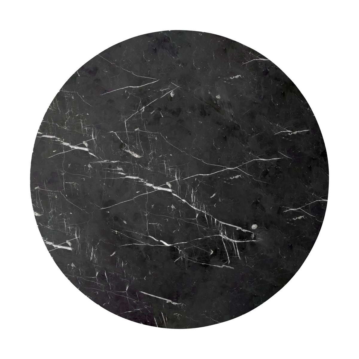 Bilde av Audo Copenhagen Androgyne bordsskive til sidebord Ø65 cm Nero Marquina