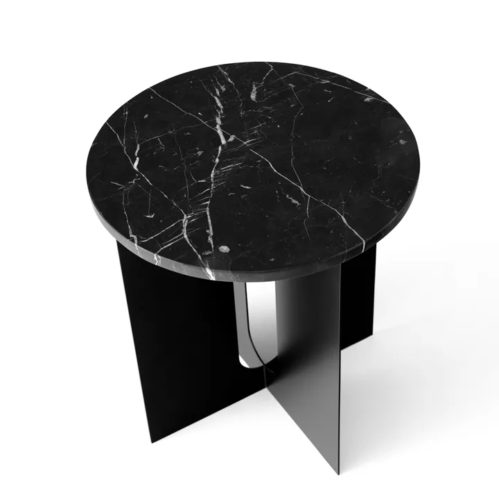 Androgyne bordsskive til sidebord - Svart, Ø42 cm - Audo Copenhagen