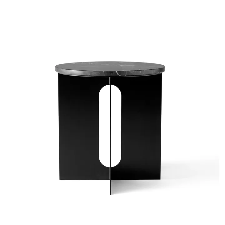 Androgyne bordsskive til sidebord - Svart, Ø42 cm - Audo Copenhagen
