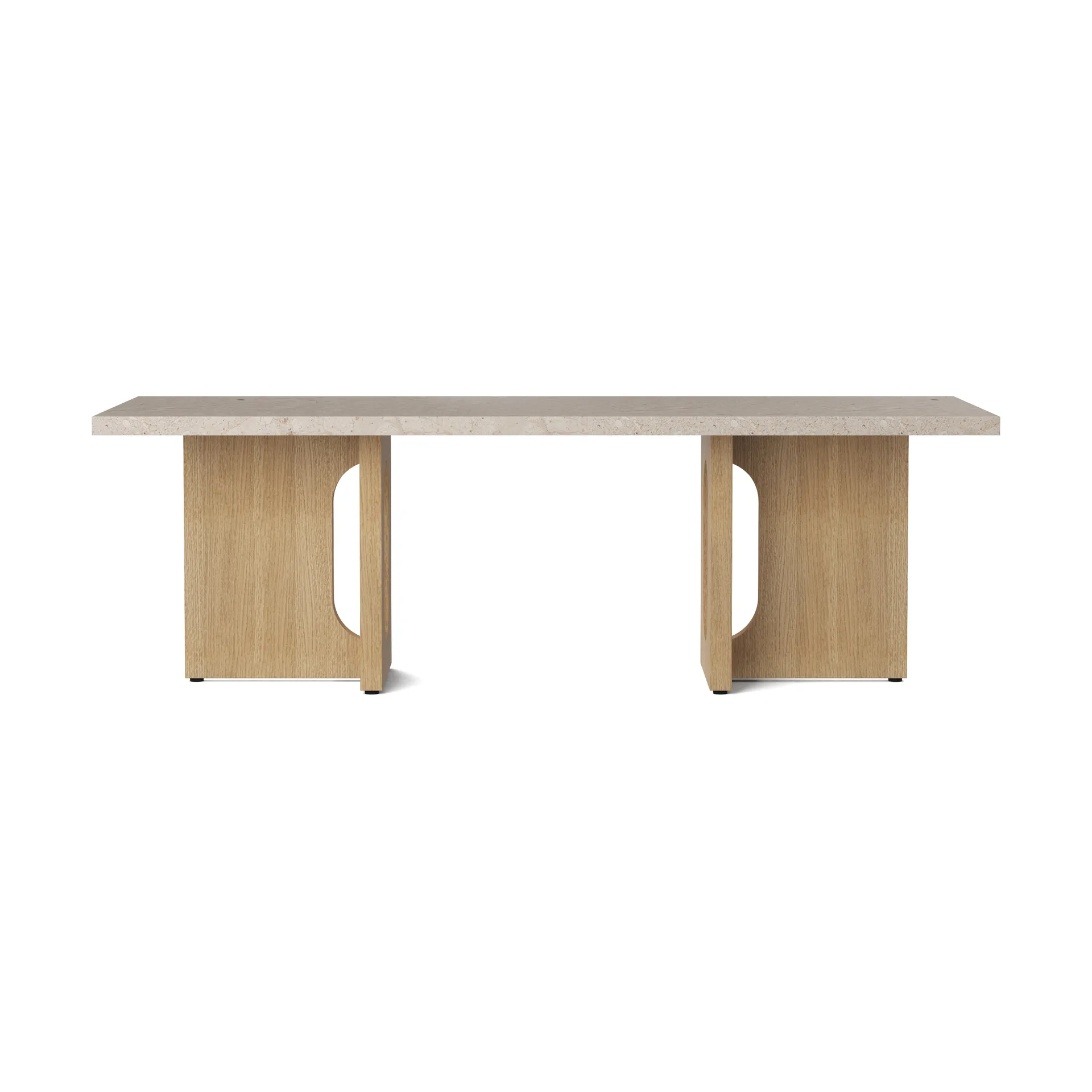 Androgyne Loungebord, sand/kunis breccia, eikestativ Audo Copenhagen