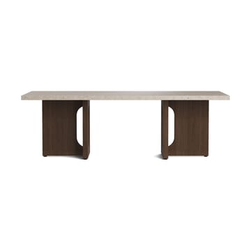 Androgyne Loungebord - sand/kunis breccia, mørkbeiset eikestativ - Audo Copenhagen