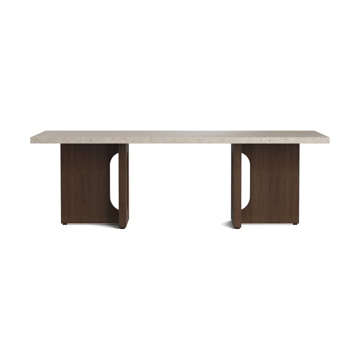 Androgyne Loungebord, sand/kunis breccia, mørkbeiset eikestativ Audo Copenhagen