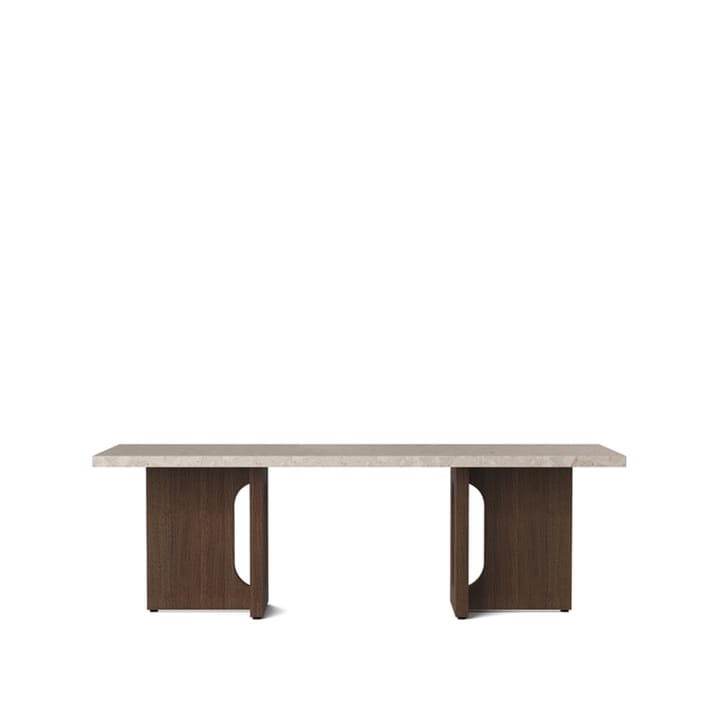 Androgyne Loungebord - sand/kunis breccia, mørkbeiset eikestativ - Audo Copenhagen
