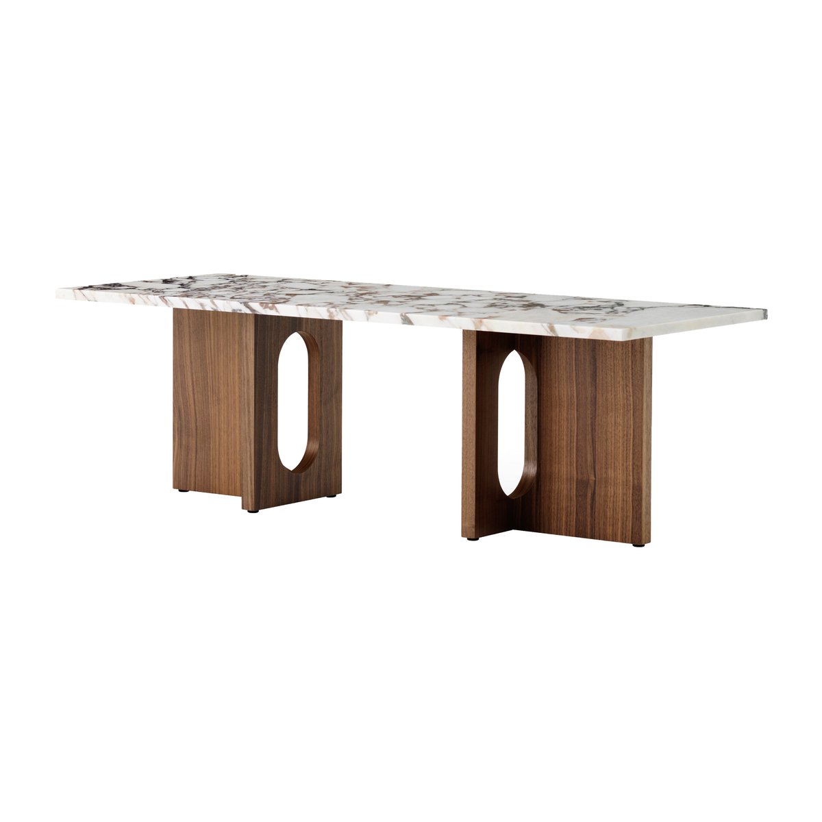 Bilde av Audo Copenhagen Androgyne Loungebord Walnut-Calacatta viola