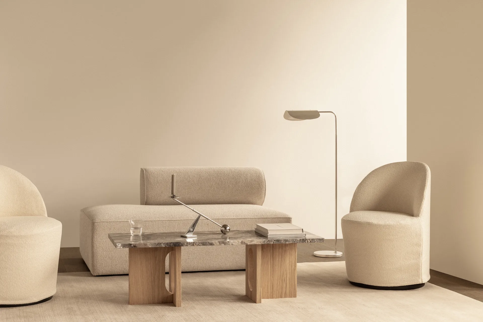 Androgyne salongbord 45x120 cm, Grey galaxy-ubehandlet eik Audo Copenhagen