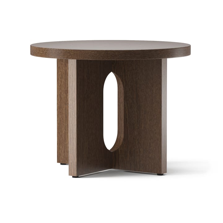 Androgyne sidebord Ø 50 cm mørkbeiset eik, Mørkbeiset eik-bordplate Audo Copenhagen