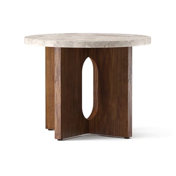 Androgyne sidebord Ø 50 cm valnøttbase - Kunis Breccia-bordplate - Audo Copenhagen