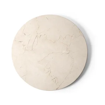 Androgyne sidebord - Calacatta Viola marmor-ivory stål, Ø42 cm - Audo Copenhagen