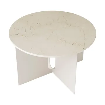 Androgyne sidebord - Crystal Rose marmor-ivory stål, Ø65 cm - Audo Copenhagen