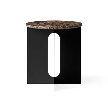 Androgyne sidebord - Emperador marmor-svart stål, Ø42 cm - Audo Copenhagen