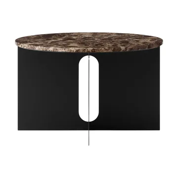 Androgyne sidebord - Emperador marmor-svart stål, Ø65 cm - Audo Copenhagen