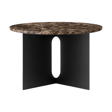 Androgyne sidebord - Emperador marmor-svart stål, Ø65 cm - Audo Copenhagen