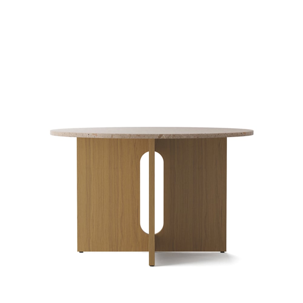 Bilde av Audo Copenhagen Androgyne spisebord sand stone ubehandlet eikestativ