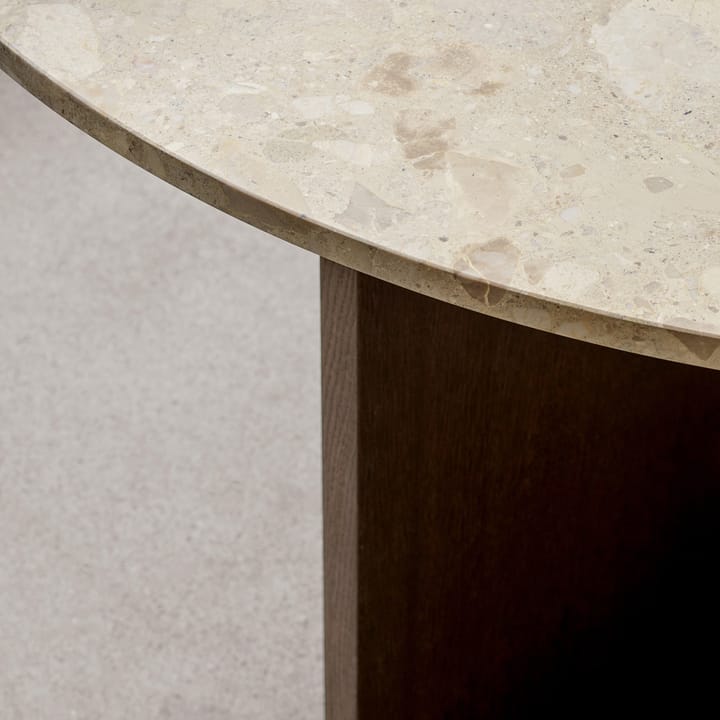 Androgyne spisebord - sand stone, ubehandlet eikestativ - Audo Copenhagen