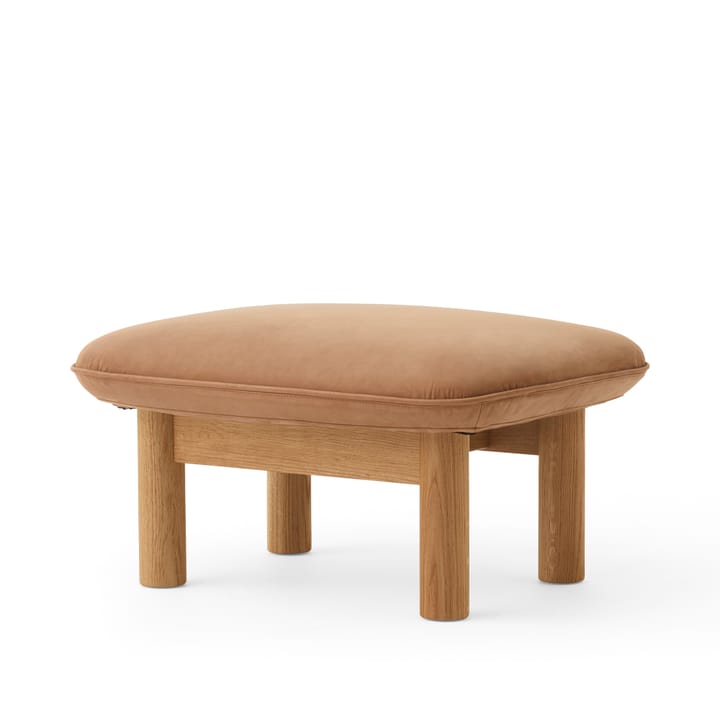 Brasilia fotskammel - skinn dunes camel 21004 brun, eikestativ - Audo Copenhagen