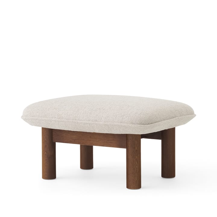 Brasilia fotskammel - tekstil moss 011 grå, mørkbeiset eikestativ - Audo Copenhagen