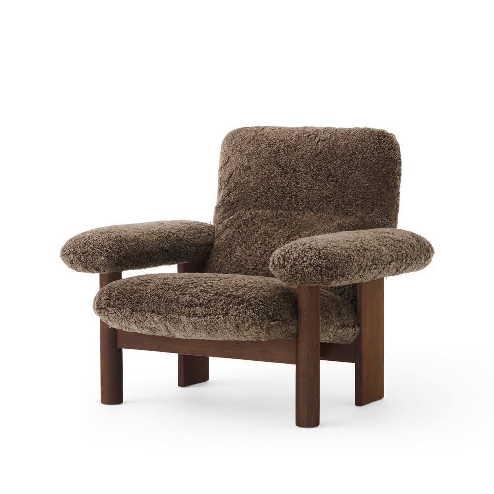 Audo Copenhagen Brasilia lenestol Dark oak-Root sheepskin