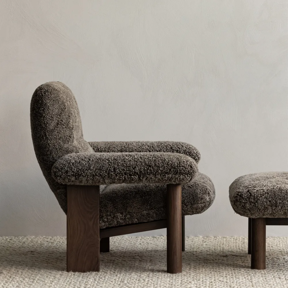 Brasilia lenestol, Walnut-Root sheepskin Audo Copenhagen