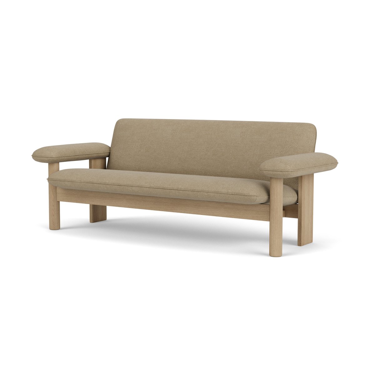 Audo Copenhagen Brasilia sofa 2-seters Natural oak-Audo Bouclé 02
