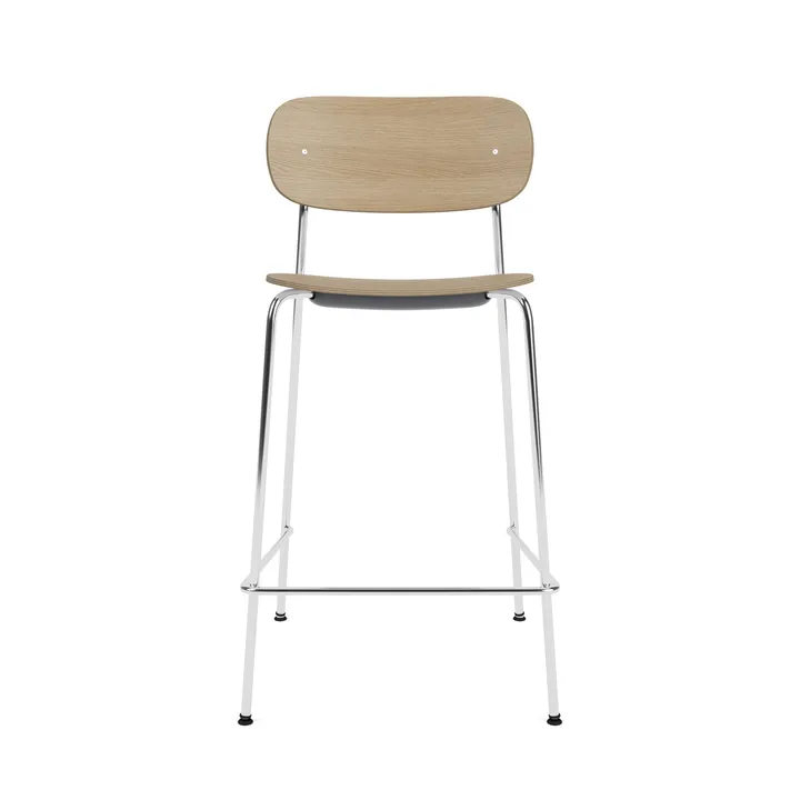 Co Bar Chair barkrakk - Eik-kromert stål, 65 cm - Audo Copenhagen