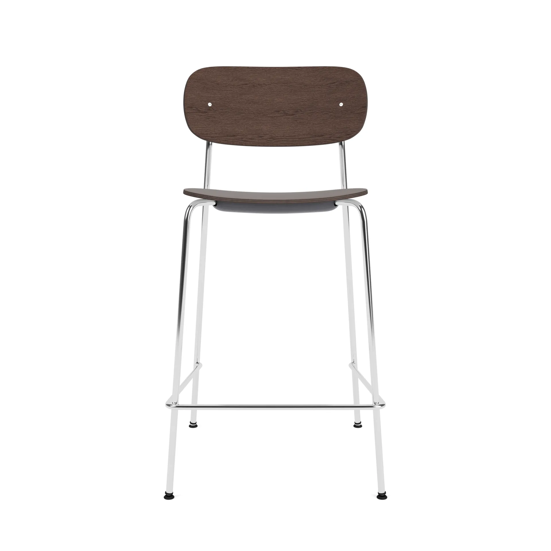 Co Bar Chair barkrakk, Mørkbeiset eik-kromatisert stål, 65 cm Audo Copenhagen