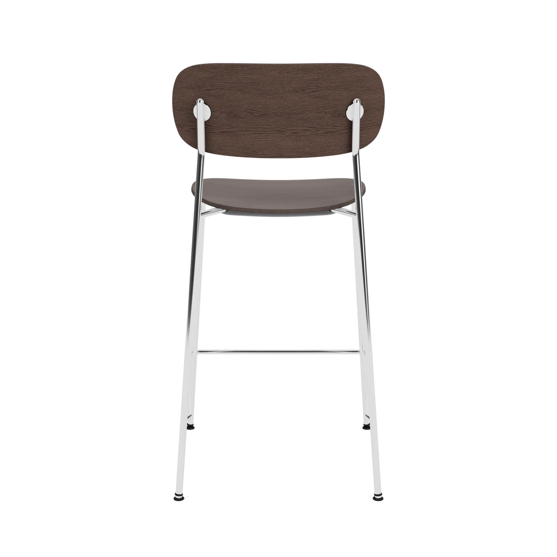 Co Bar Chair barkrakk, Mørkbeiset eik-kromatisert stål, 65 cm Audo Copenhagen