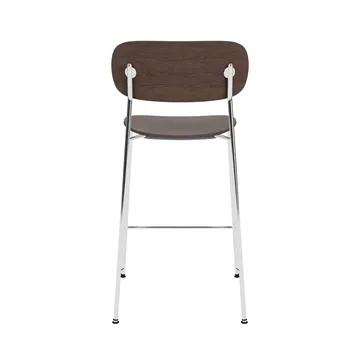 Co Bar Chair barkrakk - Mørkbeiset eik-kromatisert stål, 65 cm - Audo Copenhagen