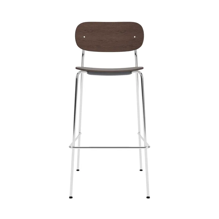 Co Bar Chair barkrakk - Mørkbeiset eik-krommet stål, 75 cm - Audo Copenhagen