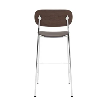 Co Bar Chair barkrakk - Mørkbeiset eik-krommet stål, 75 cm - Audo Copenhagen