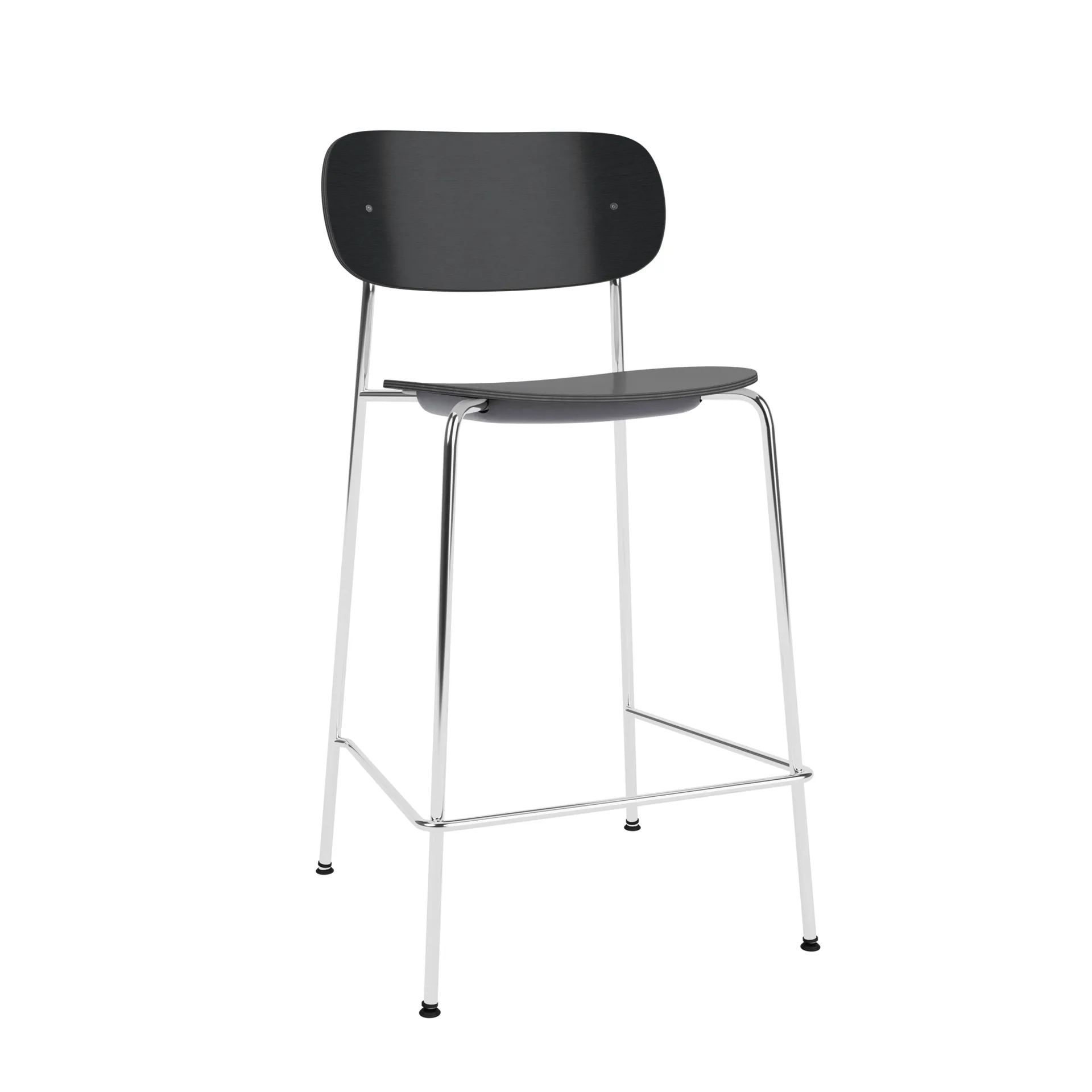 Co Bar Chair barkrakk, Svart eik-krommet stål, 65 cm Audo Copenhagen