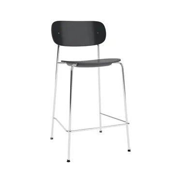 Co Bar Chair barkrakk - Svart eik-krommet stål, 65 cm - Audo Copenhagen