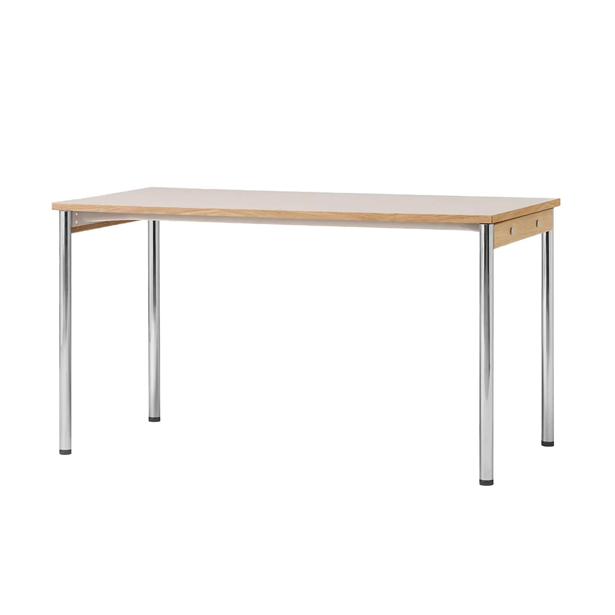 Co Table konferansebord 140x70cm, Chrome, laminate creme Audo Copenhagen
