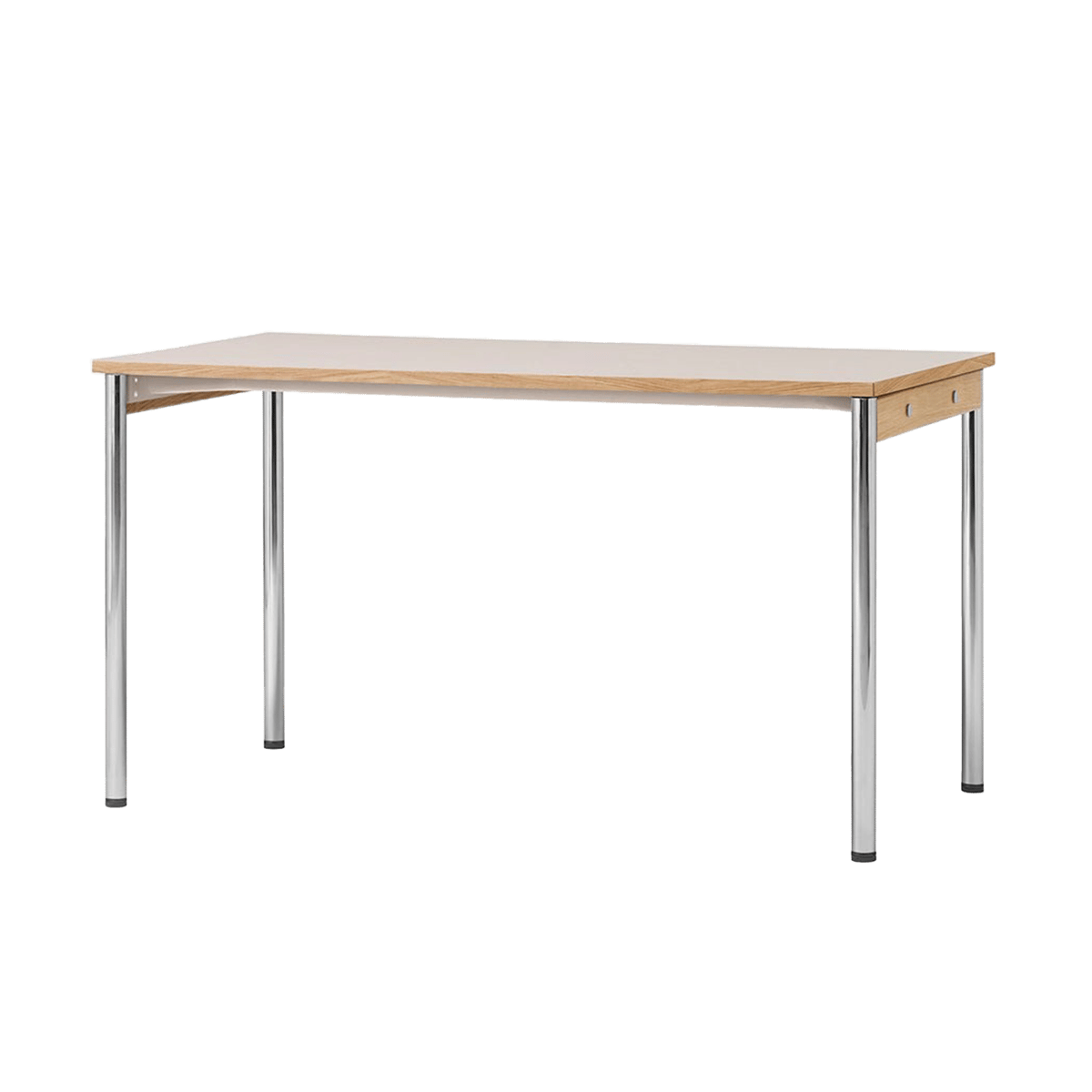 Audo Copenhagen Co Table konferansebord 140x70cm Chrome, laminate creme