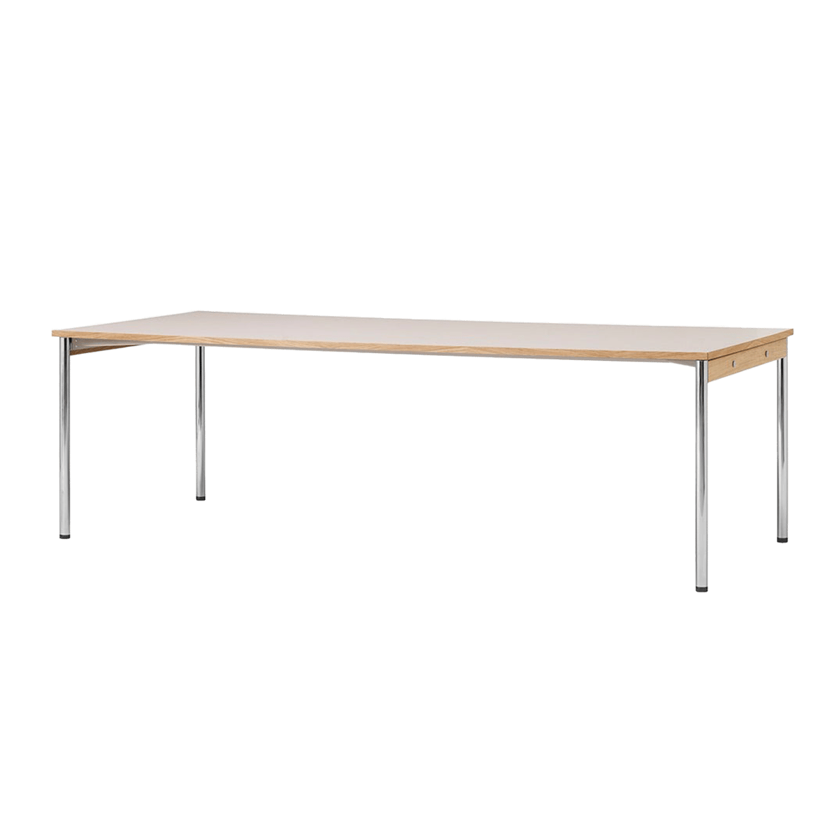 Bilde av Audo Copenhagen Co Table konferansebord 240x100cm Chrome laminate creme