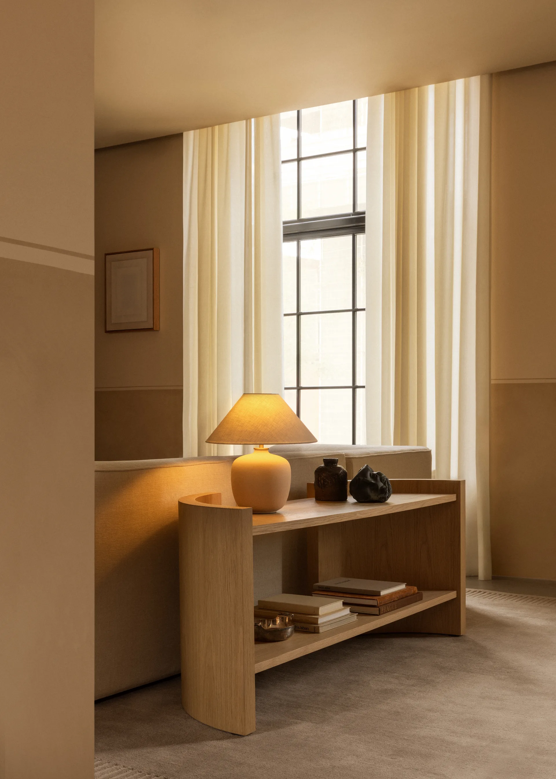 Crescent hylle, Ubehandlet eik, 150x60 cm Audo Copenhagen