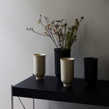 Cyclades vase S 20 cm - Svart-glassert - Audo Copenhagen