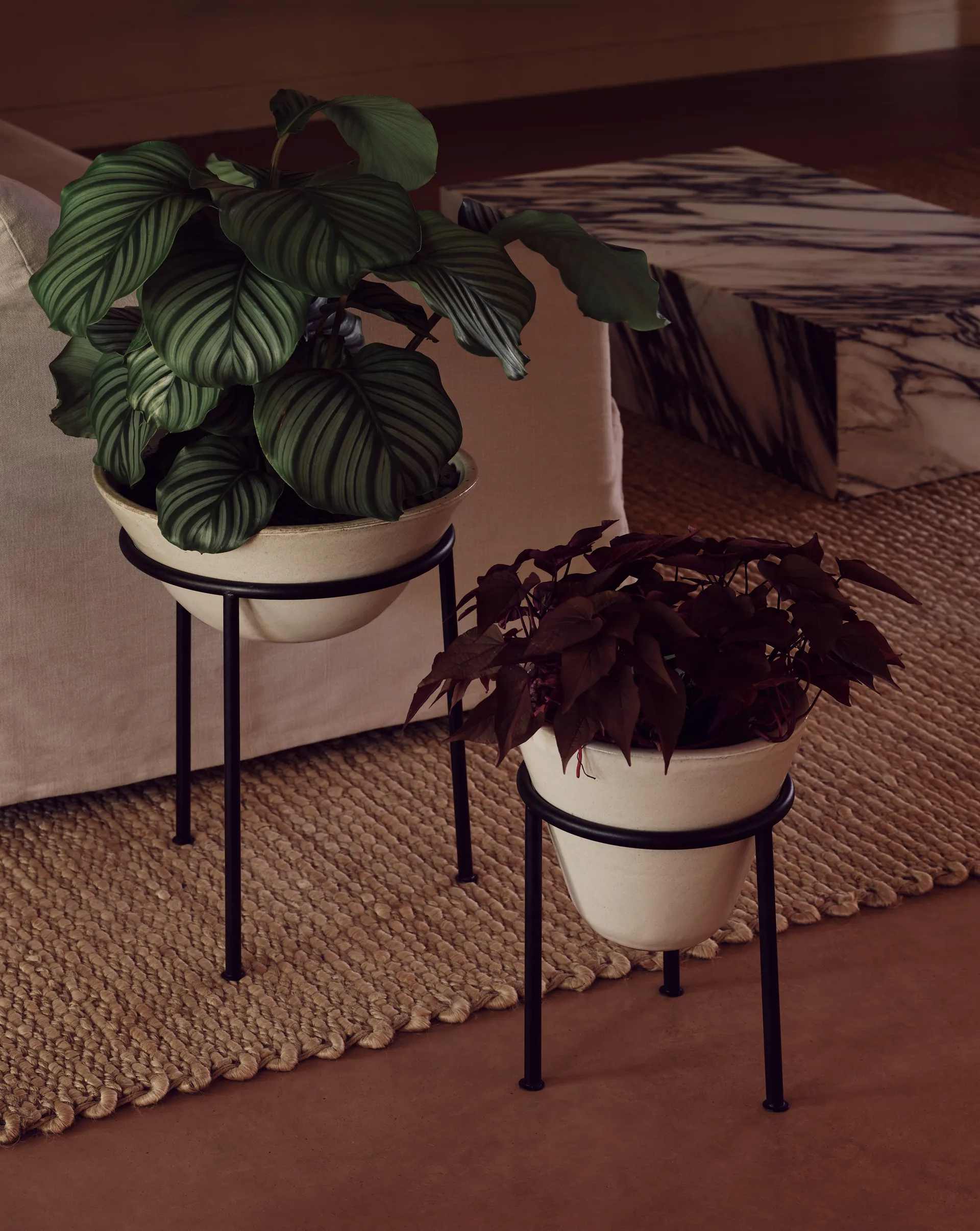 Daiza krukke med stativ Ø 25 x 35 cm, Ivory Audo Copenhagen