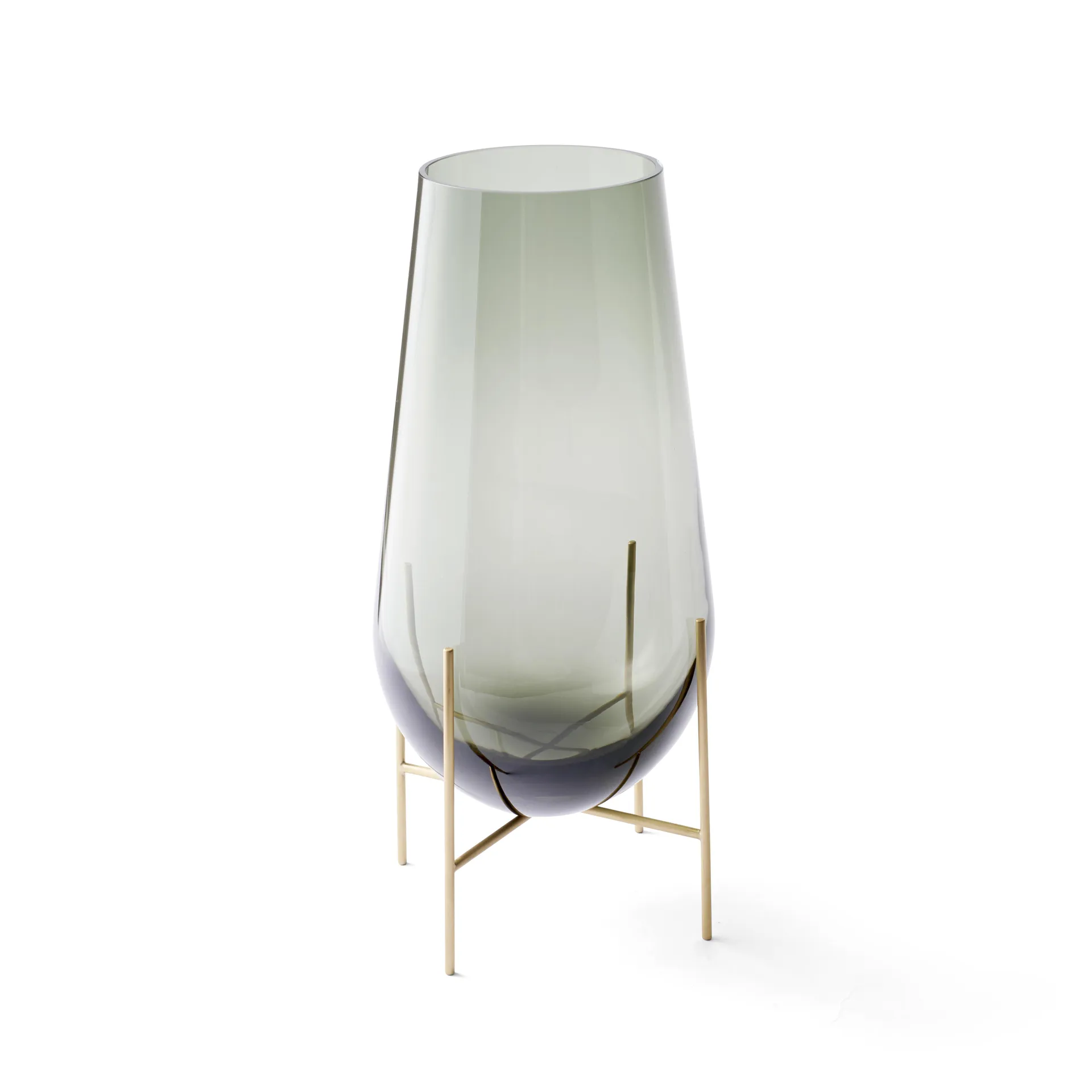 Échasse small vase, røykfarget glass Audo Copenhagen